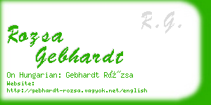 rozsa gebhardt business card
